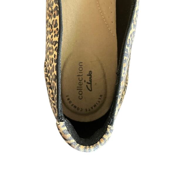Clarks Women's Sara Poppy Cheetah Print Flat Loafer Sz 11 - Picture 2 of 6
